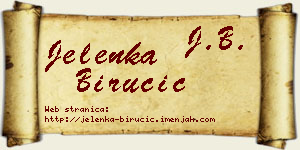 Jelenka Birucić vizit kartica
